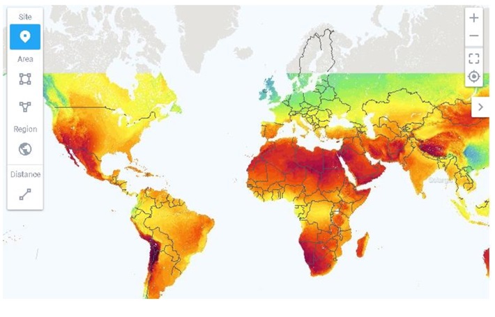 Khảo sát công suất điện mặt trời của Việt Nam và thế giới theo Global Solar Atlas